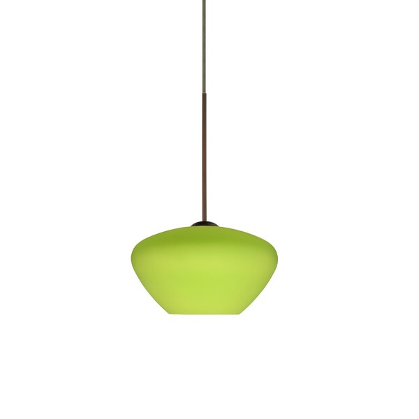 Besa Lighting Peri Cord Pendant, Chartreuse, Bronze Finish, 1x50W Halogen 1XT-541035-BR - main
